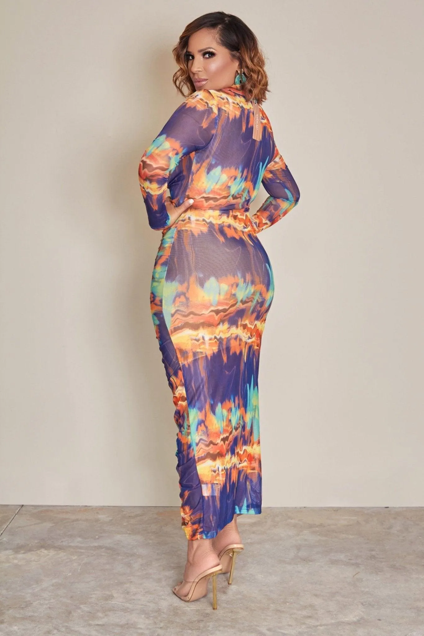 Yanine Tie Dye Bodycon Dress