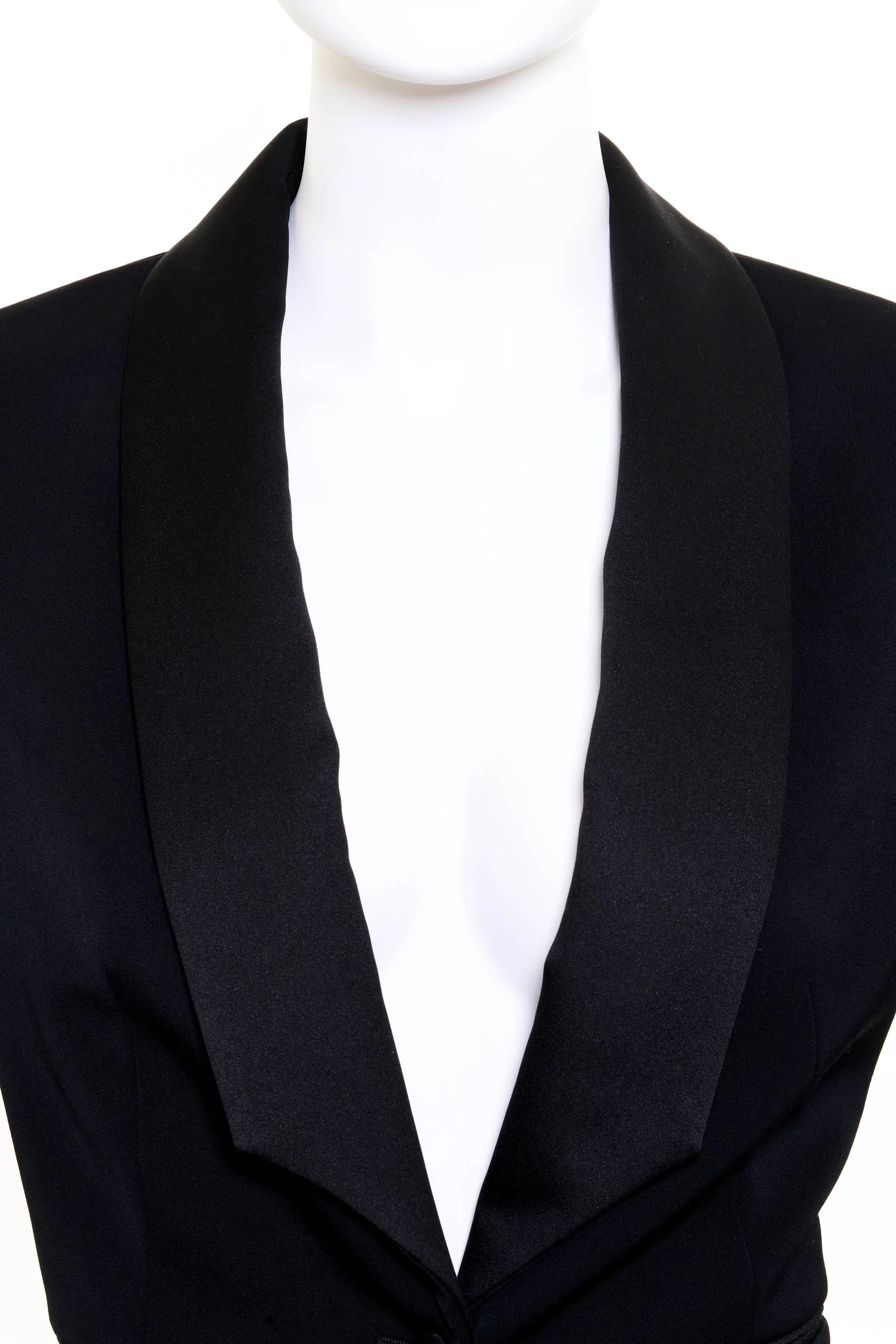 Yves Saint Laurent by Tom Ford Cropped Tuxedo Jacket 1980's